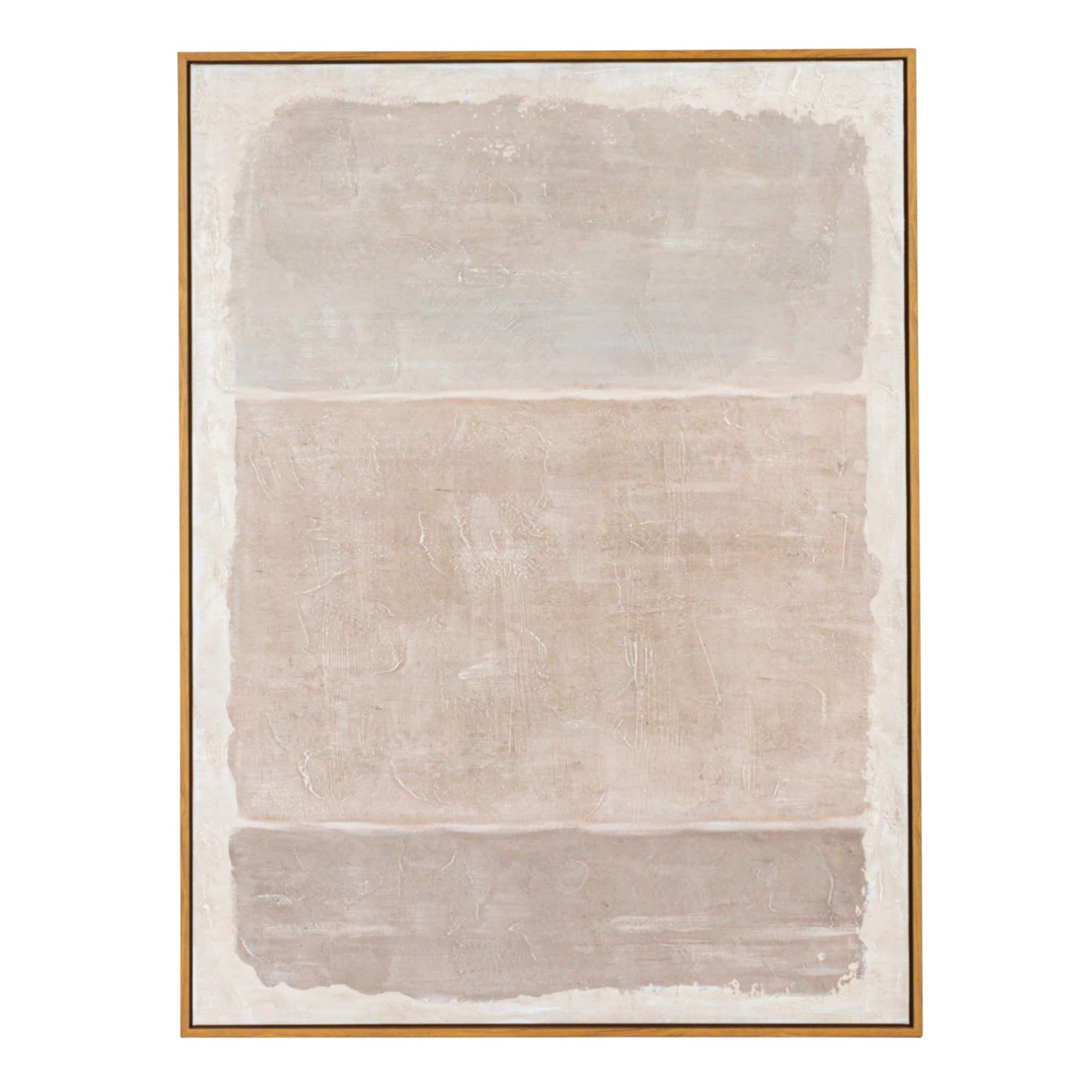 Hello Honey® 29.5" x 39.25" Taupe & Gray Abstract Musing Hand-Painted Framed Canvas